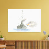 Britse slagcruiser canvas afdruk (Insitu (Woonkamer))
