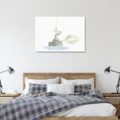 Britse slagcruiser canvas afdruk (Insitu (Slaapkamer))