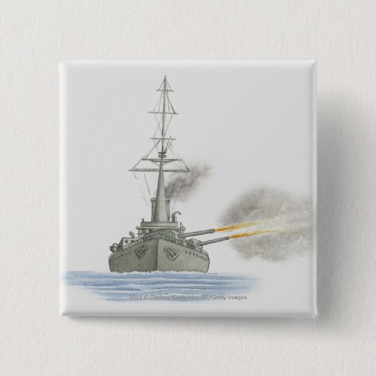 Britse slagcruiser vierkante button 5,1 cm (Voorkant)