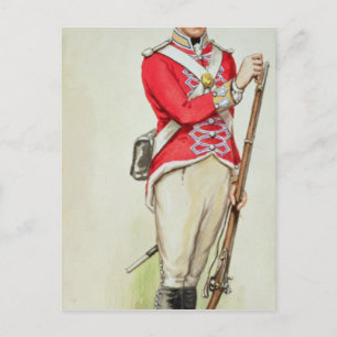 Britse soldaat in Napoleonic Times Briefkaart