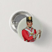 Britse soldaat in Napoleonic Times Ronde Button 3,2 Cm (Voorkant /achterkant)