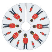 Britse soldaten blauw en rood op wit kerstboom rok (Voorkant)