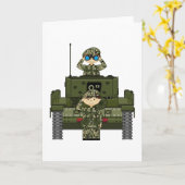 Britse soldaten en tank Kaart (Gele Bloem)