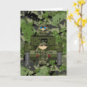 Britse soldaten en tank Kaart (Gele Bloem)