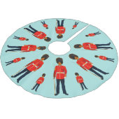 Britse soldaten in blauw en rood op lichtblauw kerstboom rok (Gekanteld)