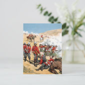 Britse soldaten van de 19e eeuw briefkaart (Staand voorkant)