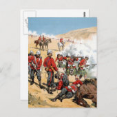 Britse soldaten van de 19e eeuw briefkaart (Voorkant / Achterkant)