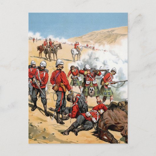 Britse soldaten van de 19e eeuw briefkaart (Voorkant)