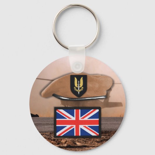 britse speciale luchtdienst sas badge beret Sleute Sleutelhanger (Voorkant)