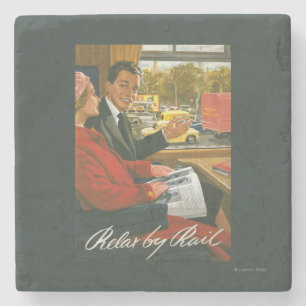 Britse Spoorwegen overhalen door Poster Stenen Onderzetter