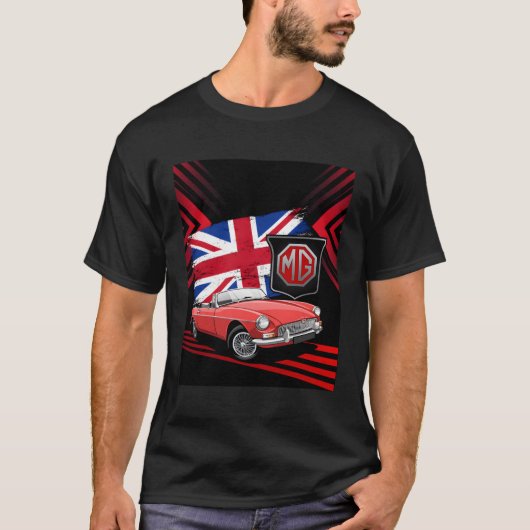 Britse sportwagen Mg Mgb Convertible T-shirt (Voorkant)
