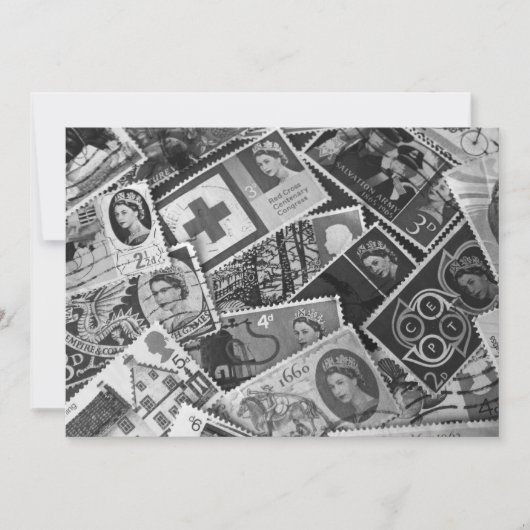 Britse  Stamps-uitnodiging Kaart (Voorkant)