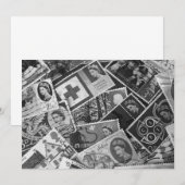 Britse  Stamps-uitnodiging Kaart (Voorkant / Achterkant)