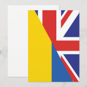 Britse steun voor de Oekraïne Sherpa Blanket Feestdagenkaart (Voorkant / Achterkant)