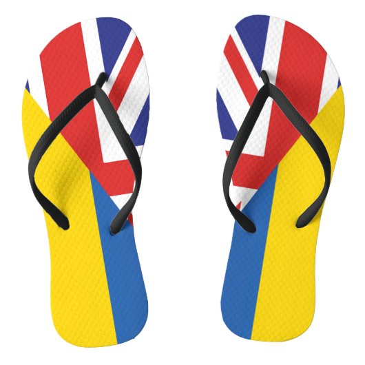 Britse steun voor de Oekraïne Sherpa Blanket Teenslippers (Voetbed)