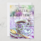 Britse stijl High Tea- of Paasbrunchuitnodiging Kaart (Voorkant)