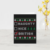 Britse Stoute Nette Lijst Kerstmannen Lijst Grappi Kaart (Gele Bloem)