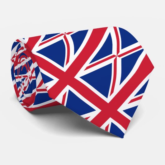 Britse Stropdassen, mode Britse vlag Stropdas (Opgerold)