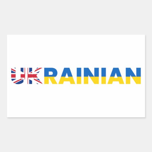 Britse supporter rechthoekige sticker (Voorkant)