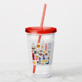 Britse symbolen acryl drinkbeker (Achterkant)
