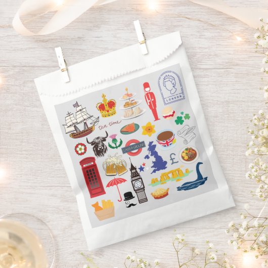 Britse symbolen bedankzakje (Geknipt)