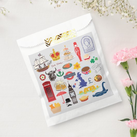 Britse symbolen bedankzakje (Gezegeld)