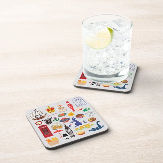 Britse symbolen bier onderzetter (Rechterzijde)