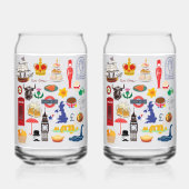 Britse symbolen blikvorm glas (Voorkant)