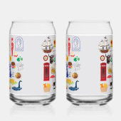 Britse symbolen blikvorm glas (Links)