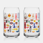 Britse symbolen blikvorm glas (Achterkant)