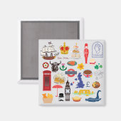 Britse symbolen magneet (Voorkant / Achterkant)