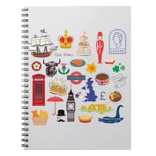 Britse symbolen notitieboek (Voorkant)