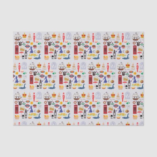 Britse symbolen tissuepapier (Voorkant)