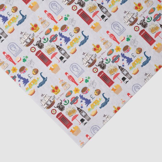 Britse symbolen tissuepapier (Detail)