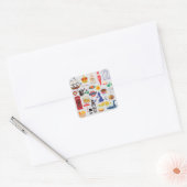 Britse symbolen uit het VK Vierkante Sticker (Envelop)