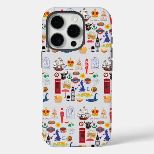 Britse symbolen van het VK Case-Mate iPhone Case (Achterkant)