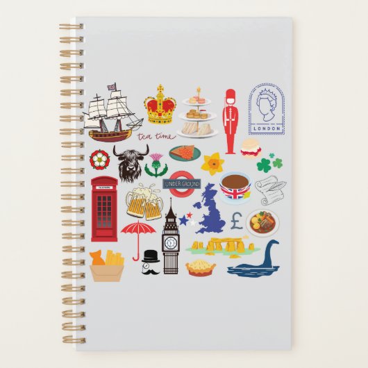 Britse symbolen van het VK Planner (Voorkant)