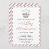 Britse Tea Baby shower Invitation Kaart (Voorkant / Achterkant)