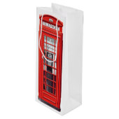 britse telefooncel wijn cadeautas (Voorkant Gekanteld)