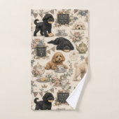 Britse Theekamer Cockapoo Badhanddoekenset Bad Handdoek (Handdoek)