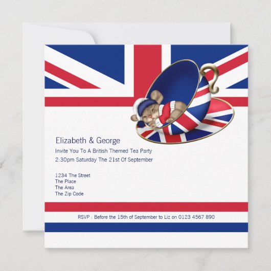 Britse Theepartij Kaart (Voorkant)