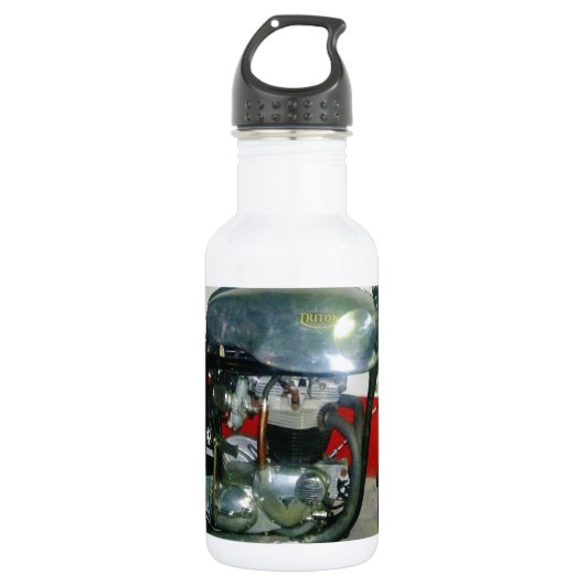 Britse Triton-motorfiets. Waterfles (Voorkant)