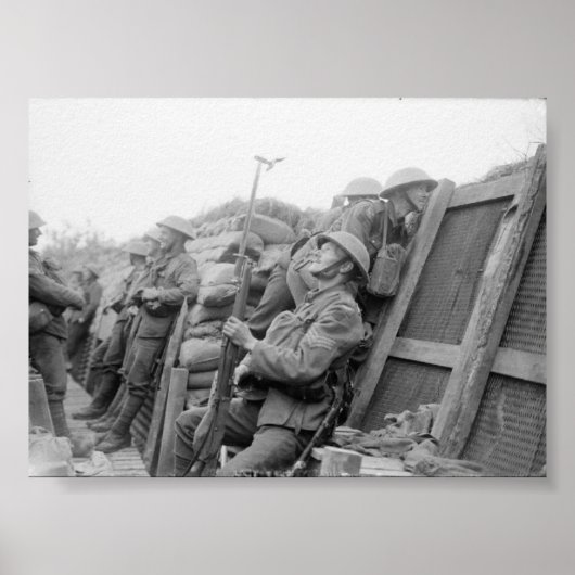 Britse troepen in Trenches Poster (Voorkant)