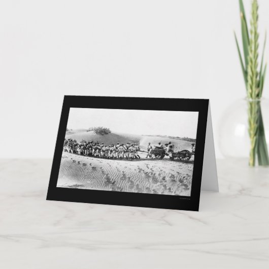 Britse troepen trekken een Pistool in 1914 Kaart (Voorkant)