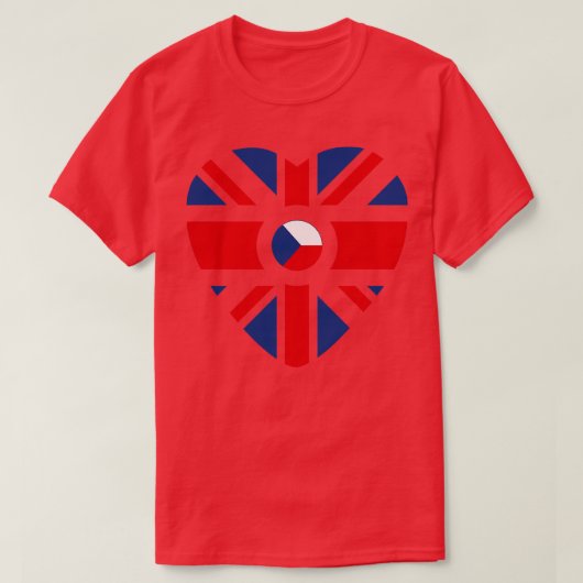 Britse Tsjechische Multinationale Patriot Flag Hea T-shirt (Design voorkant)