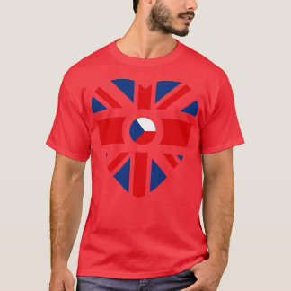 Britse Tsjechische Multinationale Patriot Flag Hea T-shirt