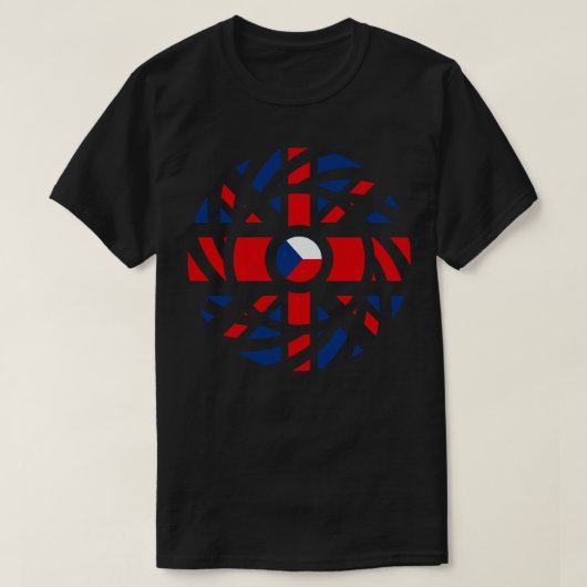 Britse Tsjechische Multinationale Patriot Flag Ser T-shirt (Design voorkant)