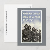 Britse Tweede Wereldoorlog Churchill Briefkaart (Voorkant / Achterkant)