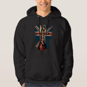 Britse UK Giraffe op Groot-Brittannië Giraffe Hoodie (Voorkant)