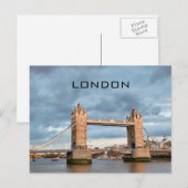 Britse UK London Tower Bridge Boats Travel Briefkaart (Voorkant / Achterkant)